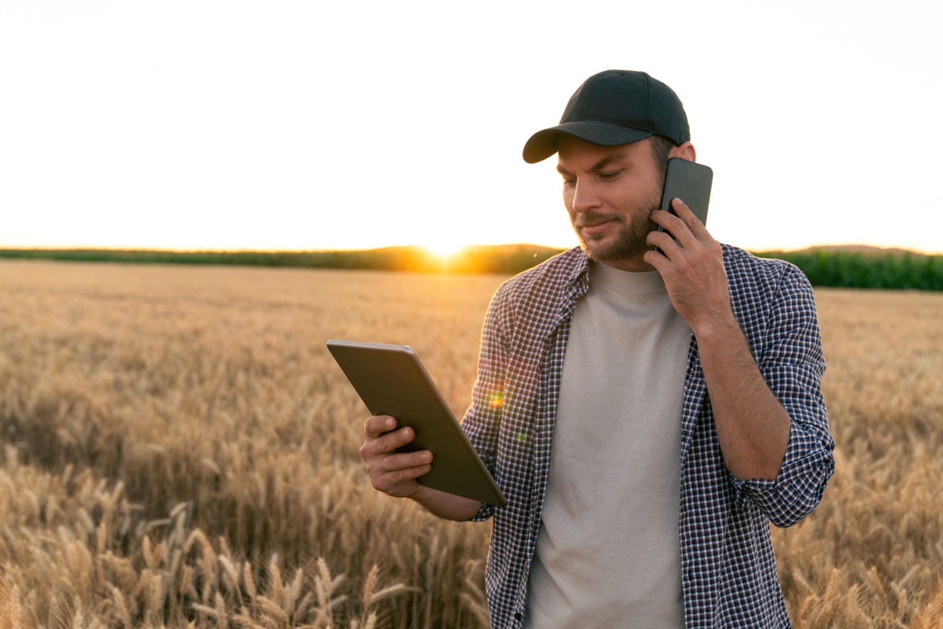 Farmer planning their audit request over the phone with their chosen CB 